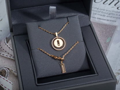 [moco jewelrys ]moco jewelrys MOVE PM NECKLACE PINK GOLD DIAMOND