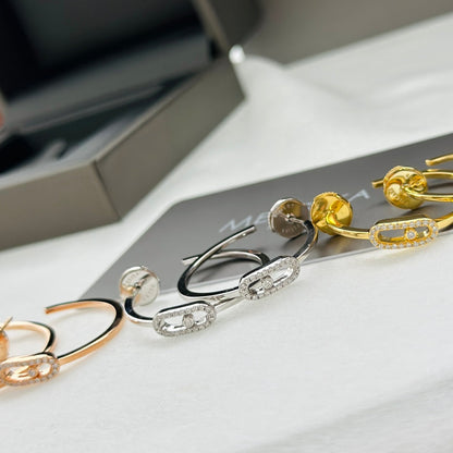 [moco jewelrys ]CREOLES MOVE UNO PM DIAMOND EARRINGS