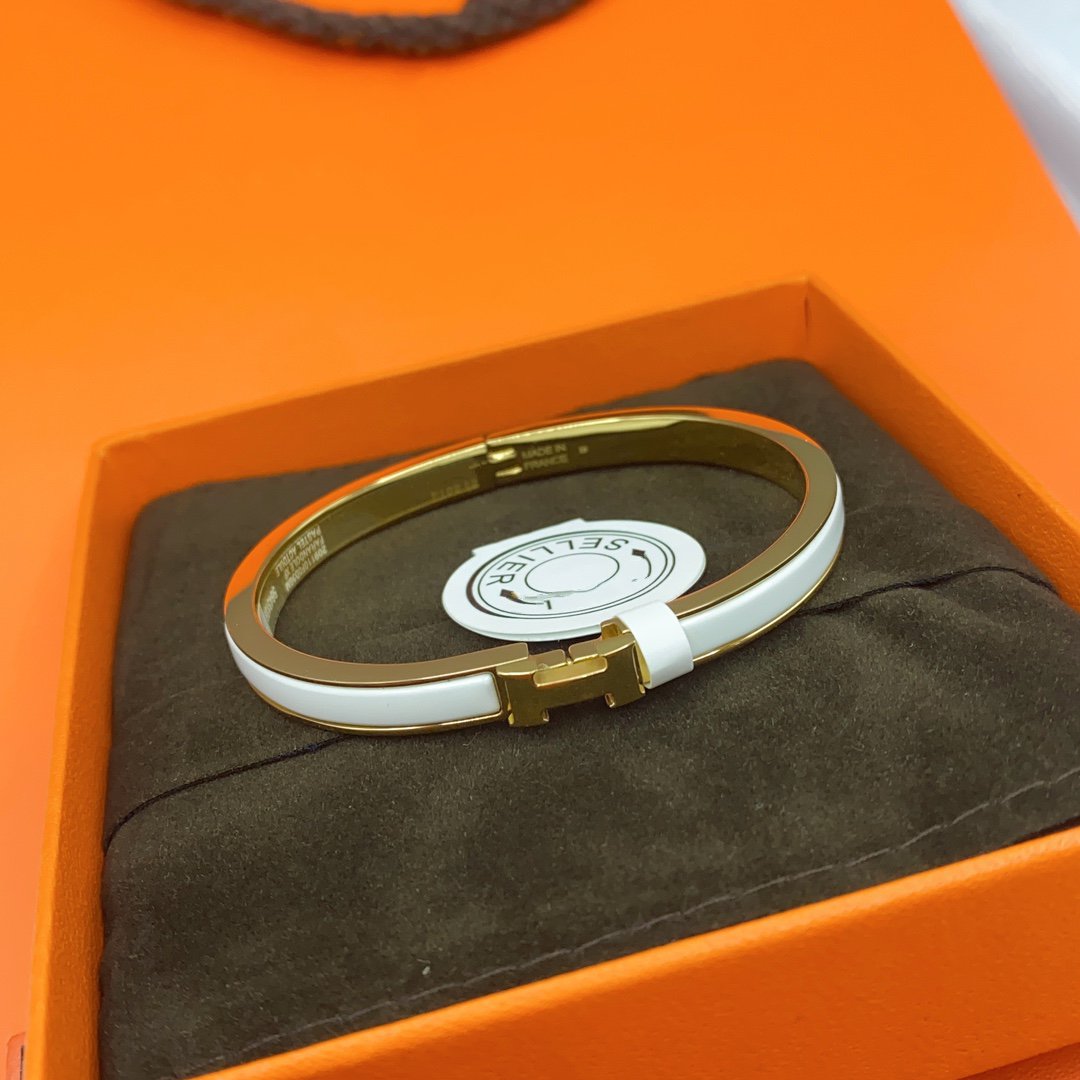 ¡®Star¡¯CLASSIC HM CLIC WHITE 8MM ENAMEL BRACELET