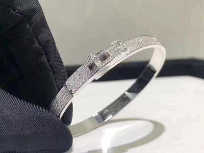 ¡®Moco¡¯HM KELLY BRACELET IN SILVER AND FULL PAVE DIAMOND