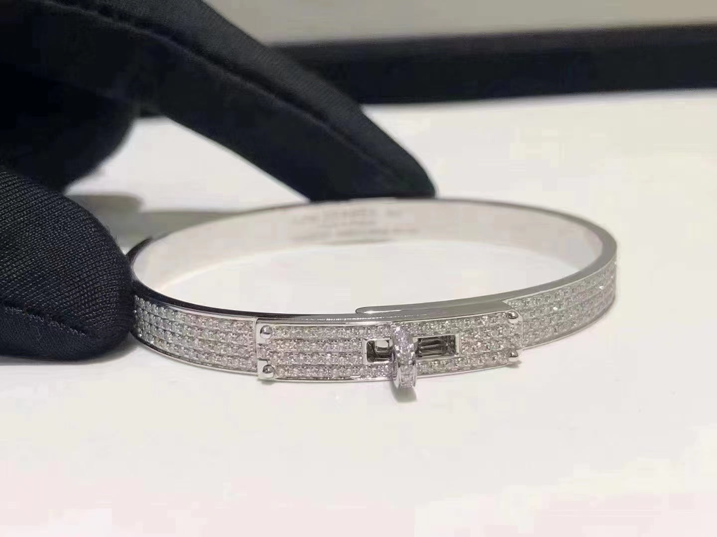 ¡®Star¡¯HM KELLY BRACELET IN SILVER AND FULL PAVE DIAMOND