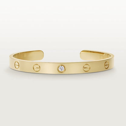 ¡®Moco¡¯LOVE BRACELET 6.1MM 1 DIAMOND OPEN CUFF