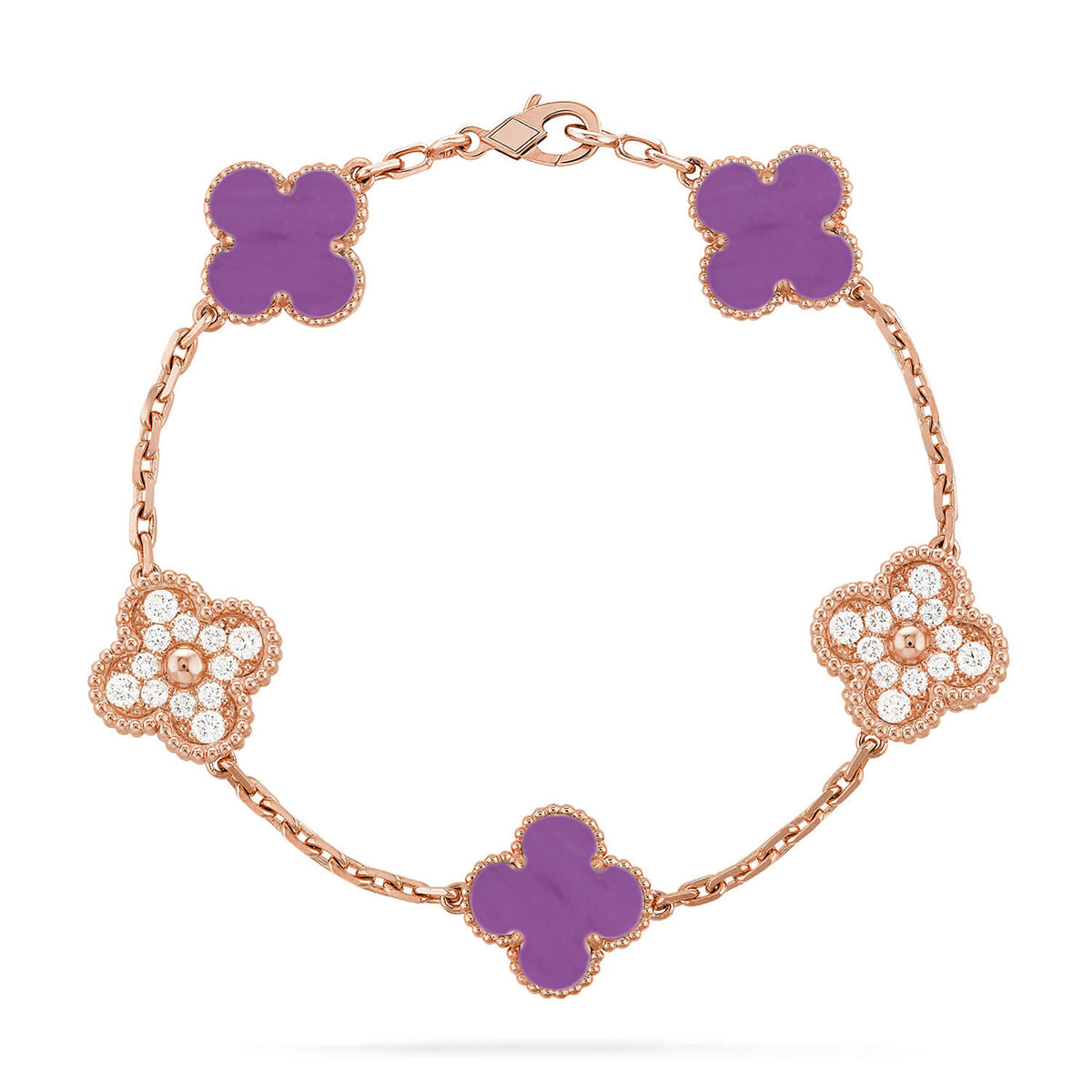 [Star]New  CLOVER 5 MOTIF VIOLET BRACELET COLLECTION