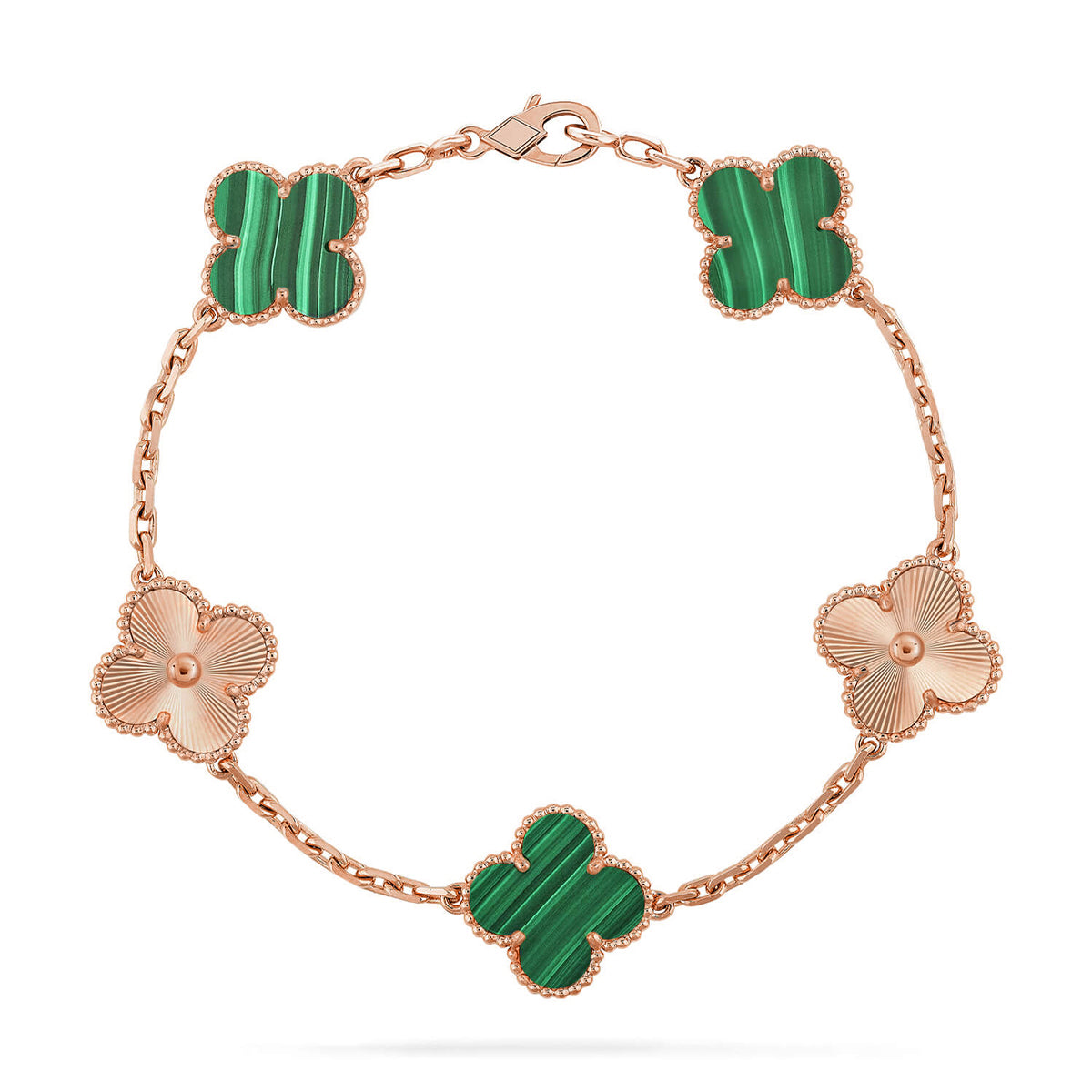 [Star]New  CLOVER 5 MOTIF MALACHITE BRACELET COLLECTION