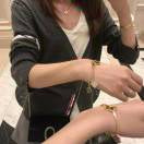[moco jewelrys ]Move Noa Rose Gold Pavé Diamond Bangle Bracelet