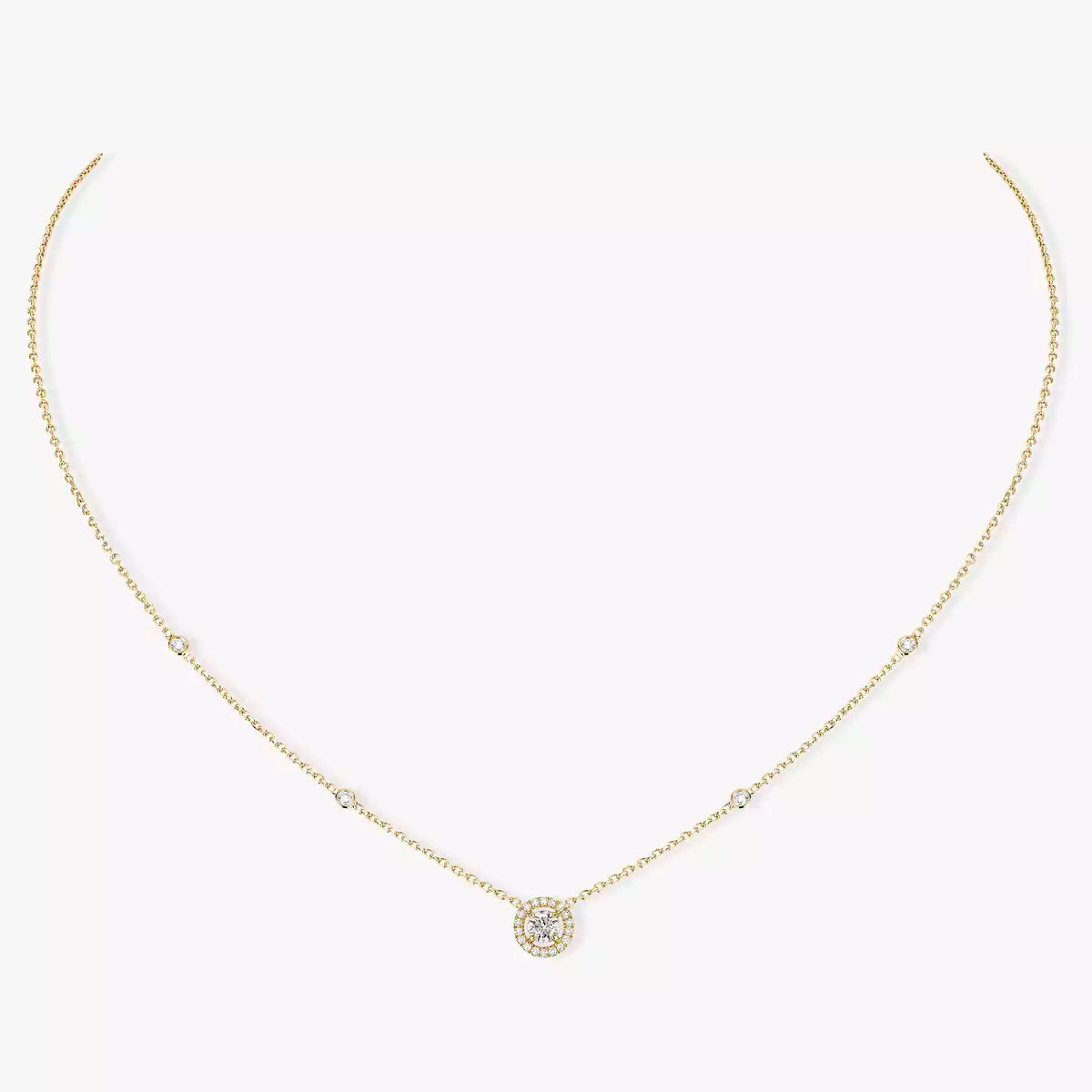 [moco jewelrys ]Diamond Necklace 0,20ct Brilliant Shape Joy