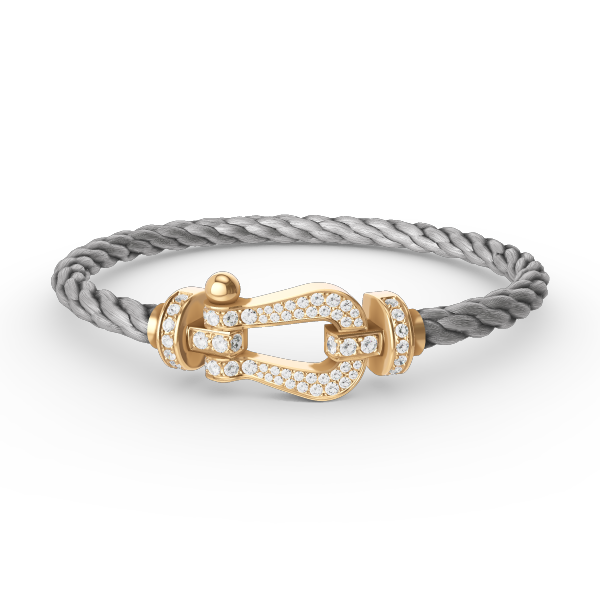 ¡®Star¡¯FORCE LARGE HORSESHOE FULL DIAMOND BRACELET GOLD