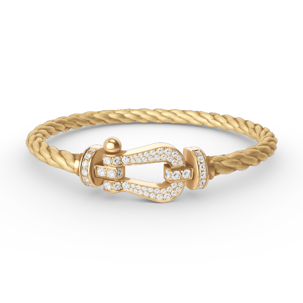¡®Moco¡¯FORCE LARGE HORSESHOE FULL DIAMOND BRACELET GOLD