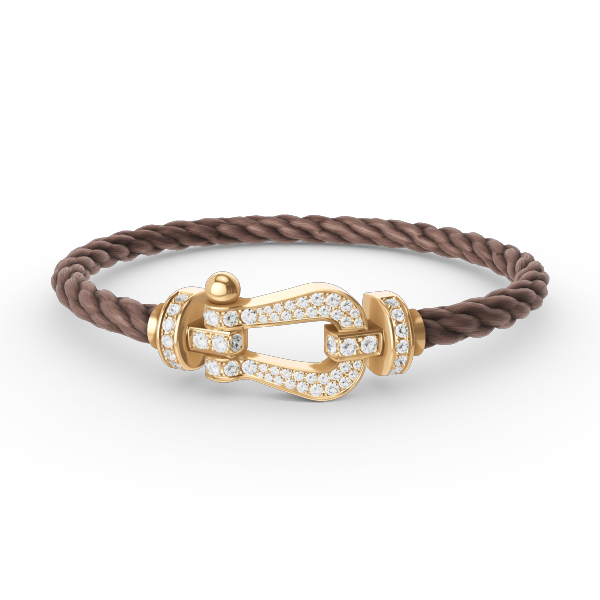 ¡®Star¡¯FORCE LARGE HORSESHOE FULL DIAMOND BRACELET GOLD