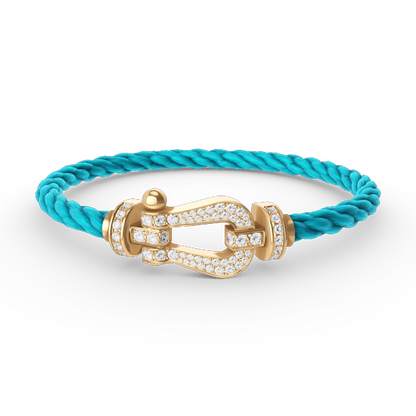 ¡®Moco¡¯FORCE LARGE HORSESHOE FULL DIAMOND BRACELET GOLD