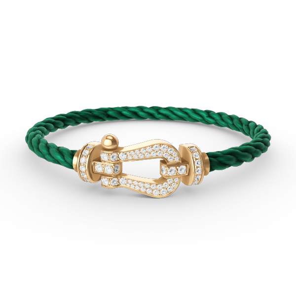 ¡®Star¡¯FORCE LARGE HORSESHOE FULL DIAMOND BRACELET GOLD