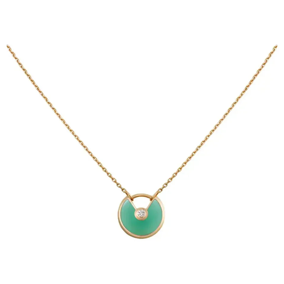 ¡®Star¡¯AMULETTE GOLD MALACHITE NECKLACE