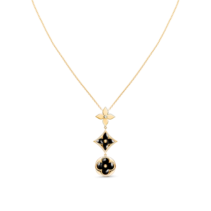 ¡®Moco¡¯STAR AND SUN ONYX PINK GOLD NECKLACE