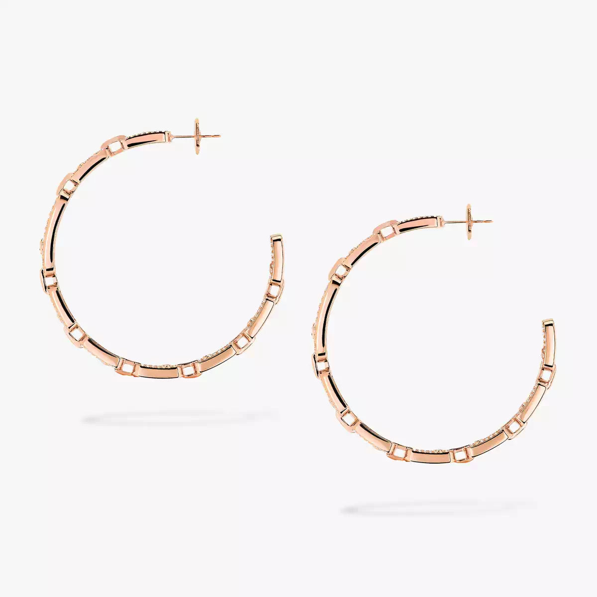 [[moco jewelrys ]Move Link Diamond Hoop Earrings