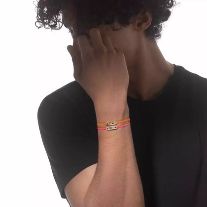 [moco jewelrys ]Messika Care(s) pink cord pavé bracelet