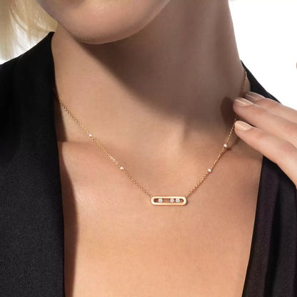 [moco jewelrys ] Baby Move Gold Diamond Necklace