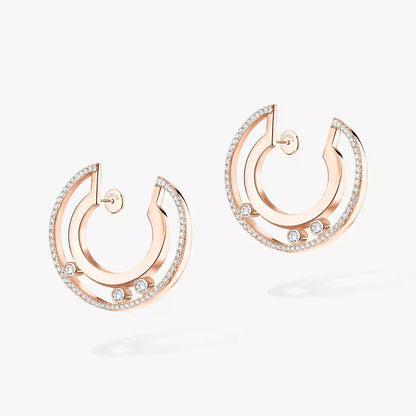 [moco jewelrys ]Move Romane Small Diamond Hoop Earrings