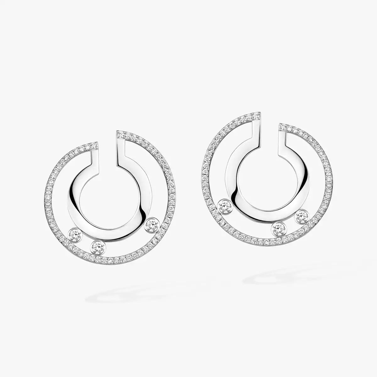 [moco jewelrys ]Move Romane Small Diamond Hoop Earrings