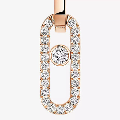 [moco jewelrys ]Move Link Diamond Earrings