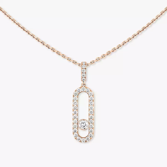 [moco jewelrys ]Move Uno Diamond Necklace in Rose Gold