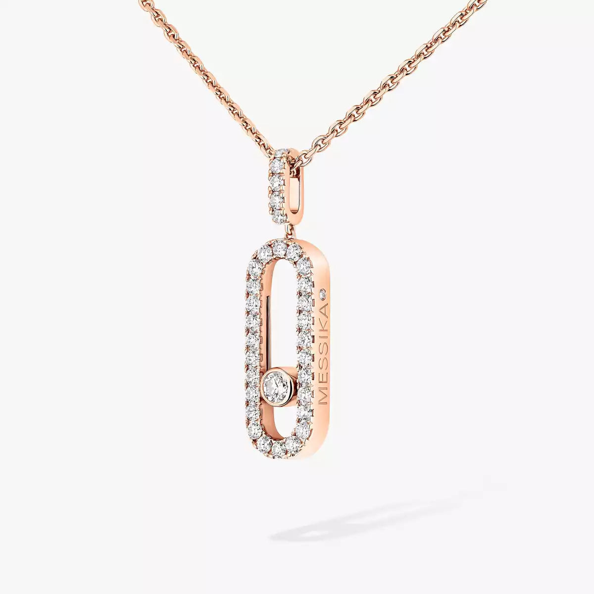 [moco jewelrys ]Move Uno Diamond Necklace in Rose Gold