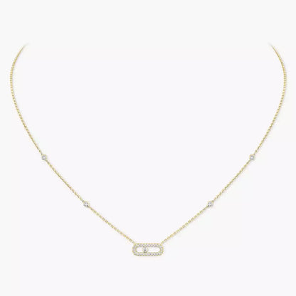 [moco jewelrys ]Diamond Necklace Move Uno