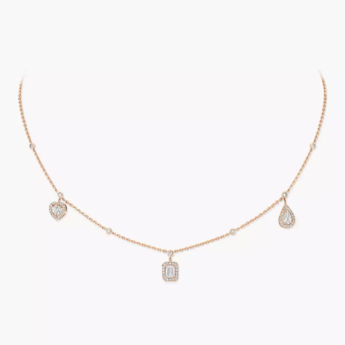 [moco jewelrys ]My Twin Diamond Necklace in Silver