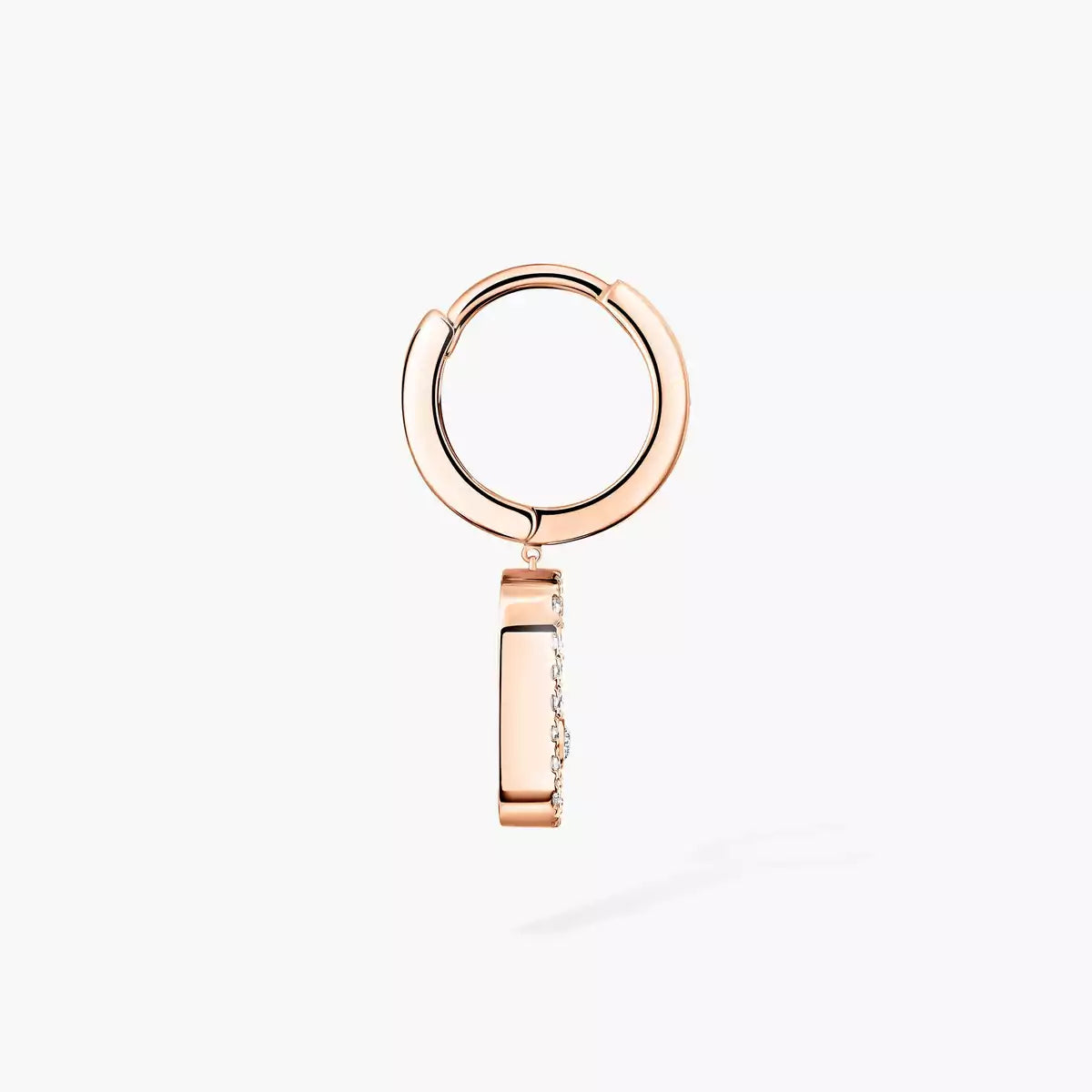 [moco jewelrys ]Move Uno Single Diamond Hoop Earring