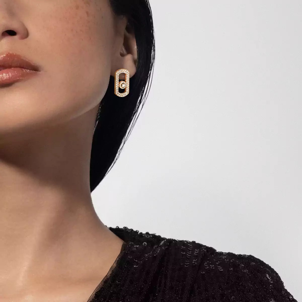 [moco jewelrys ]So Move Pave_-Set Diamond Earrings in Silver