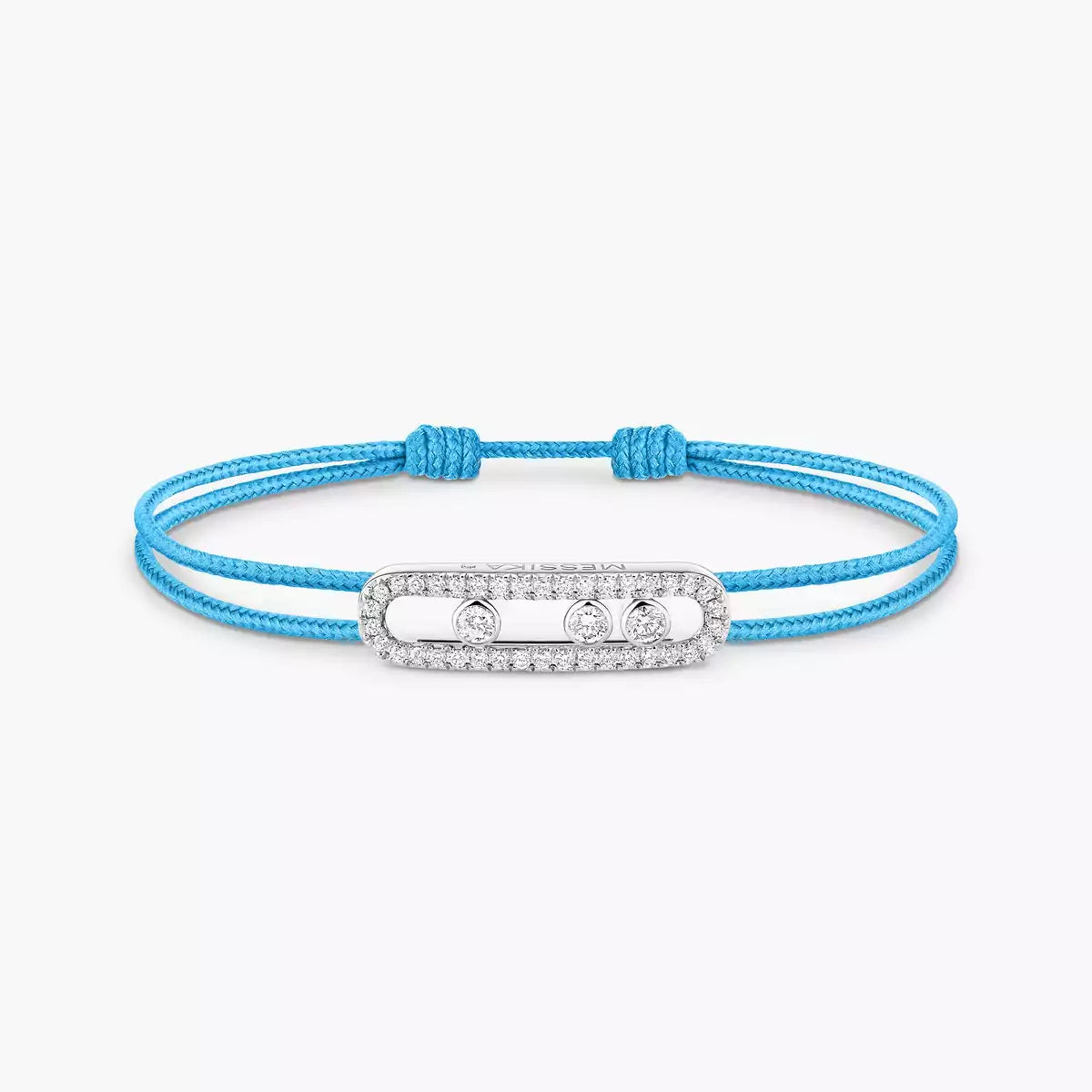 [moco jewelrys ]Messika Care(s) pink cord pavé bracelet