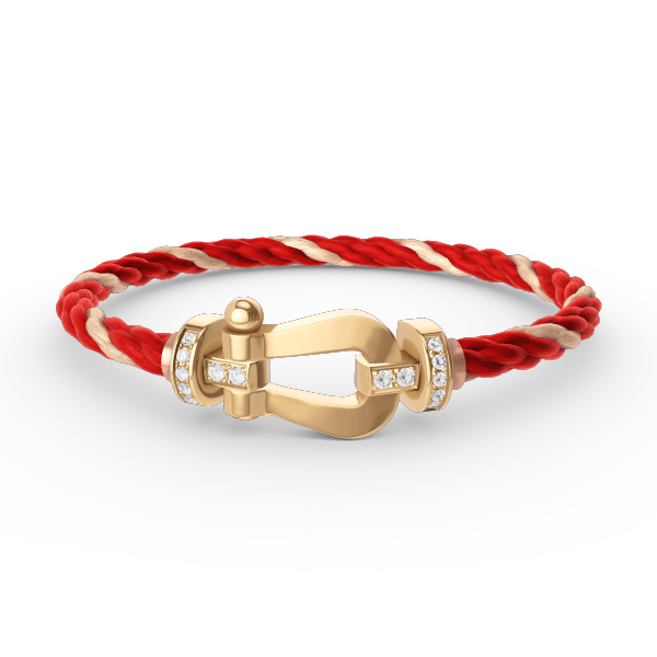 ¡®Moco¡¯FORCE LARGE HORSESHOE HALF DIAMOND BRACELET GOLD