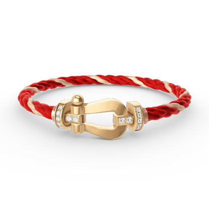 ¡®Moco¡¯FORCE LARGE HORSESHOE HALF DIAMOND BRACELET GOLD
