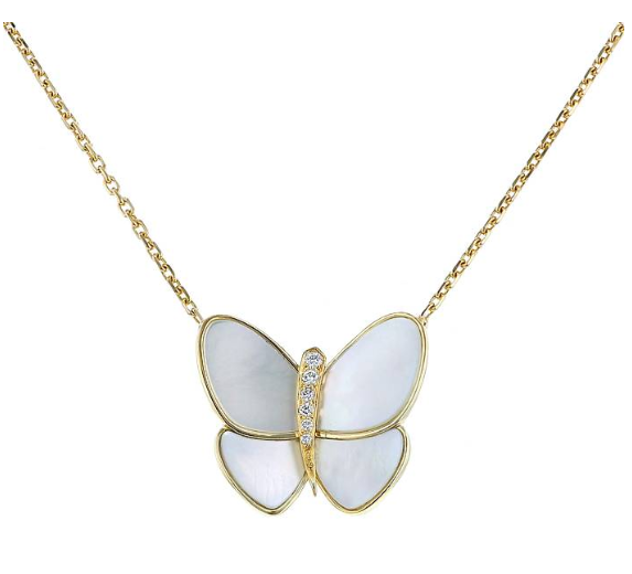 ¡®Star¡¯BUTTERFLY GOLD MOP DIAMOND NECKLACE