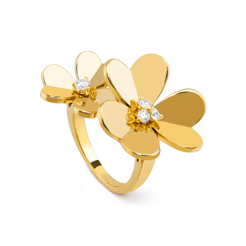 ¡®Star¡¯CLOVER COMOS GOLD DIAMOND RING