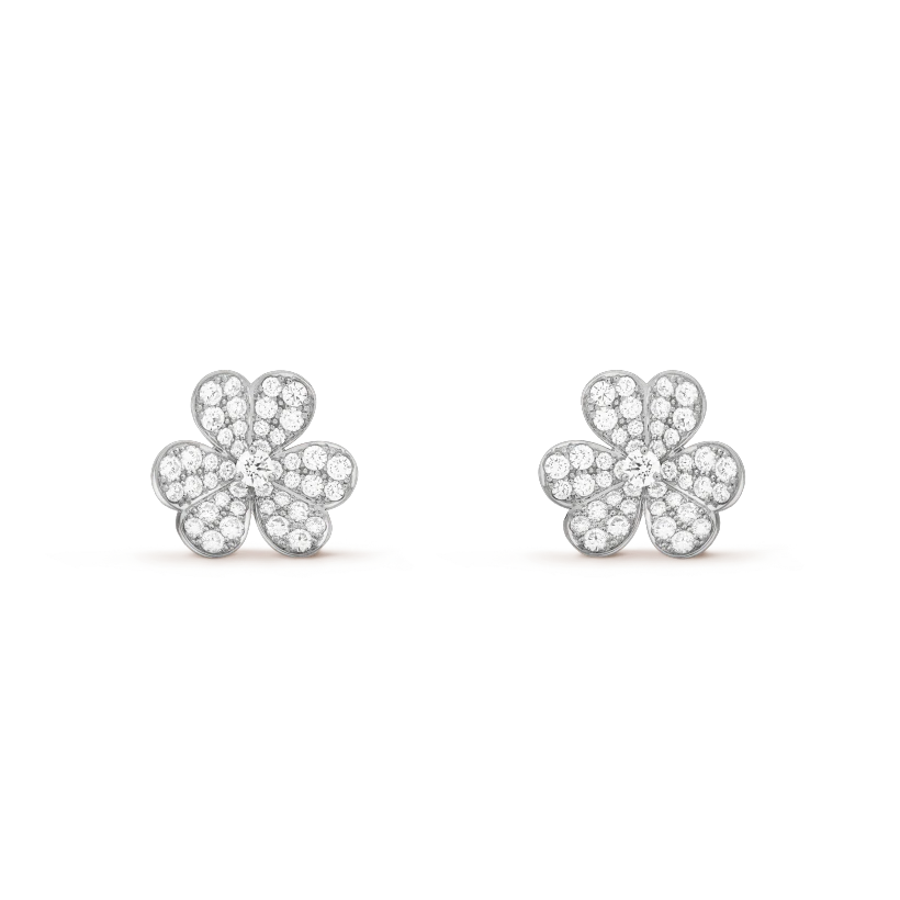 ¡®Star¡¯FRIVOLE SILVER FLOWER DIAMOND EARRINGS