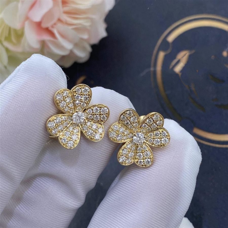 ¡®Star¡¯FRIVOLE GOLD FLOWER DIAMOND EARRINGS