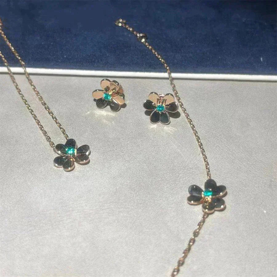 ¡®Star¡¯FRIVOLE  FLOWER MALACHITE EARRINGS