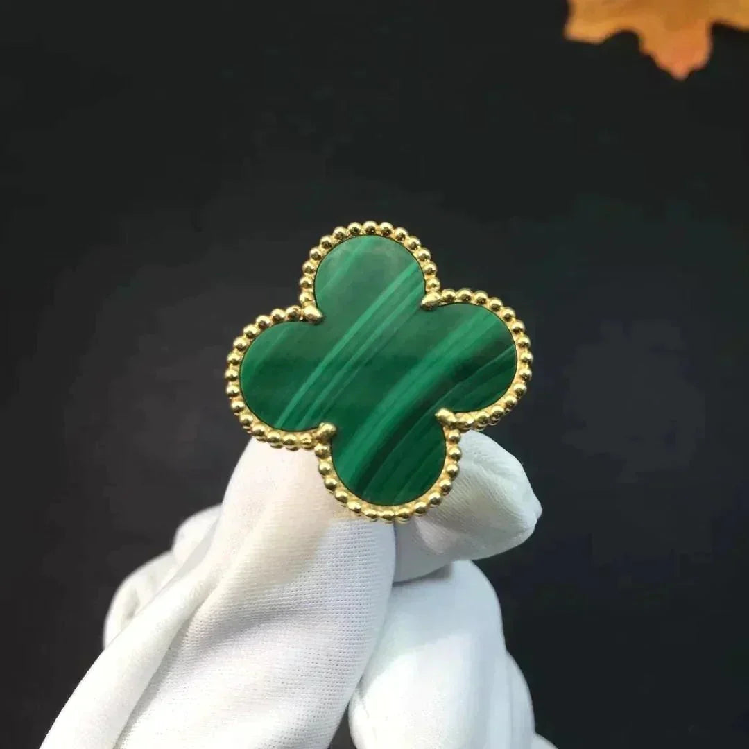 ¡®Star¡¯CLOVER MALACHITE RING