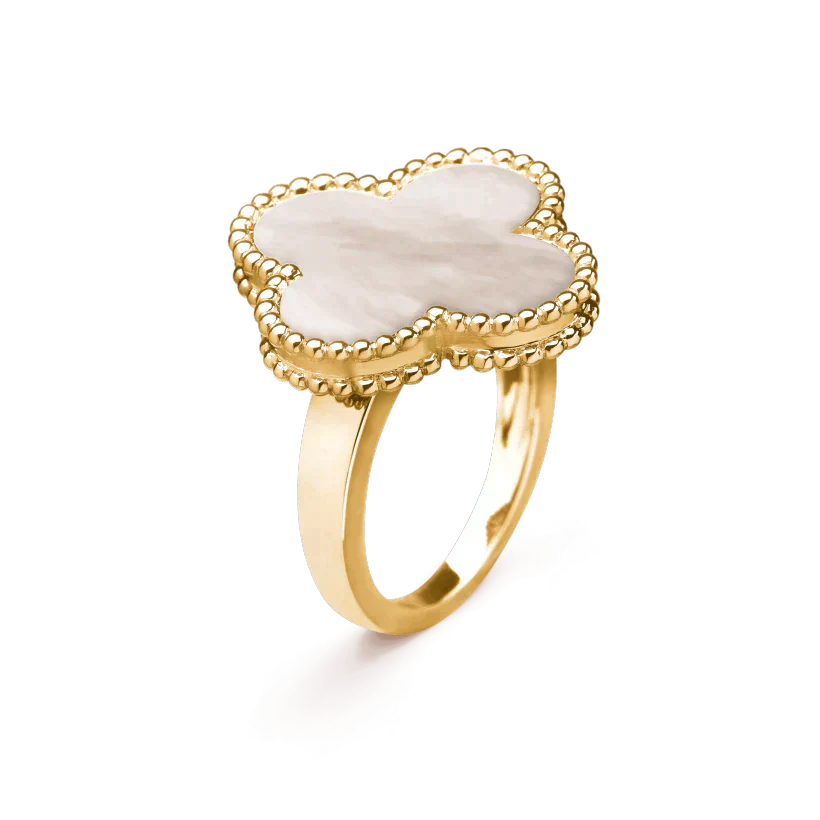 ¡®Star¡¯CLOVER WHITE MOP RING