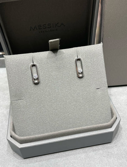 [moco jewelrys ]MOVE UNO SMALL 1 DIAMOND EARRINGS