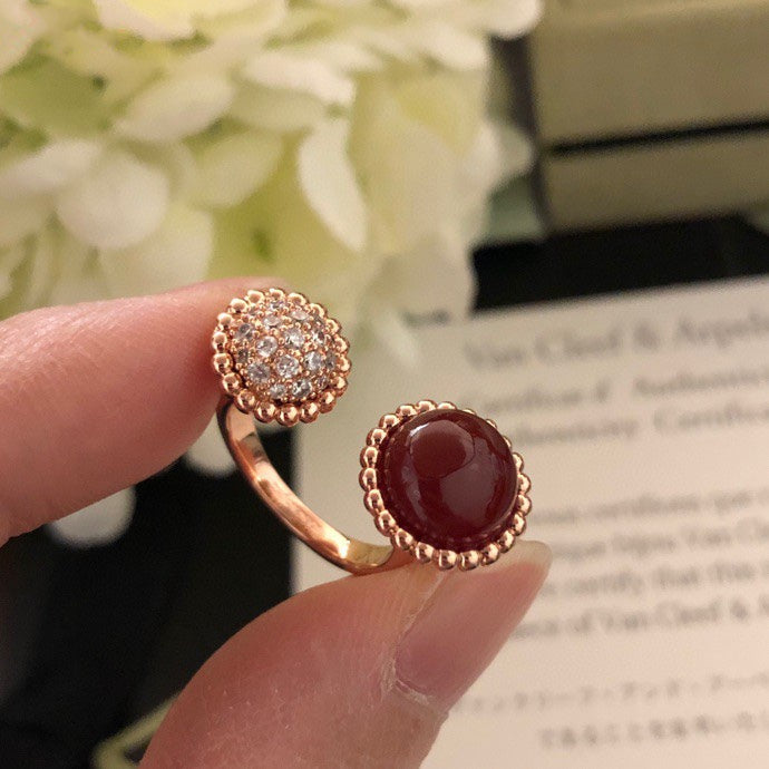 ¡®Star¡¯PERLEE COULEURS DIAMOND ROSE GOLD BETWEEN THE FINGER RING