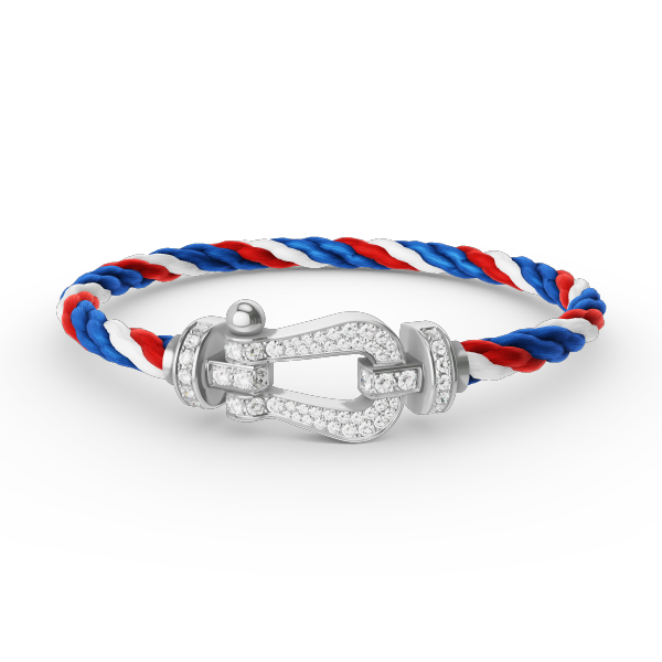 ¡®Star¡¯FORCE LARGE HORSESHOE FULL DIAMOND BRACELET SILVER