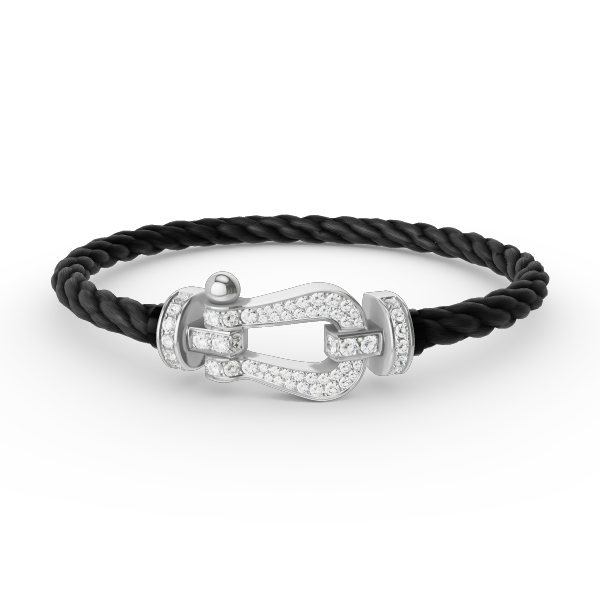 ¡®Star¡¯FORCE LARGE HORSESHOE FULL DIAMOND BRACELET SILVER