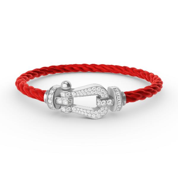 ¡®Star¡¯FORCE LARGE HORSESHOE FULL DIAMOND BRACELET SILVER