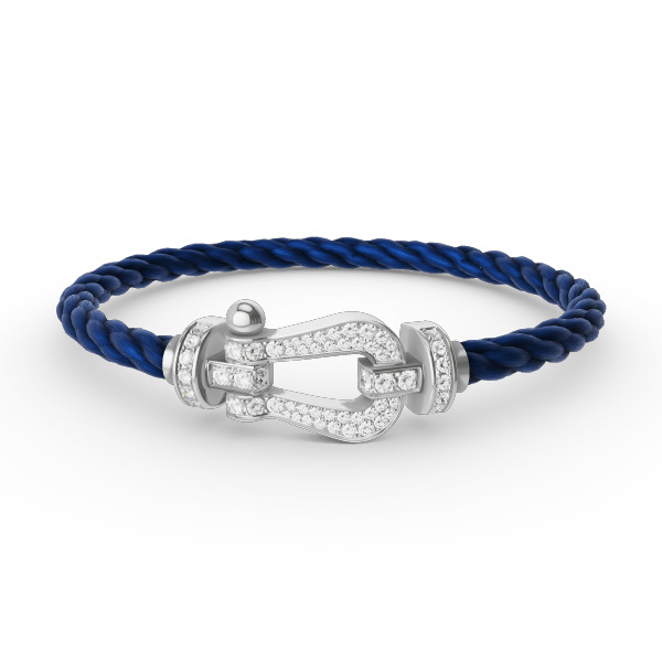 ¡®Star¡¯FORCE LARGE HORSESHOE FULL DIAMOND BRACELET SILVER
