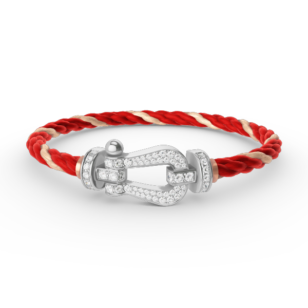 ¡®Star¡¯FORCE LARGE HORSESHOE FULL DIAMOND BRACELET SILVER