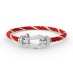 ¡®Star¡¯FORCE LARGE HORSESHOE FULL DIAMOND BRACELET SILVER