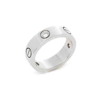 ¡®Moco¡¯LOVE RING 5.5MM 3 DIAMONDS SILVER